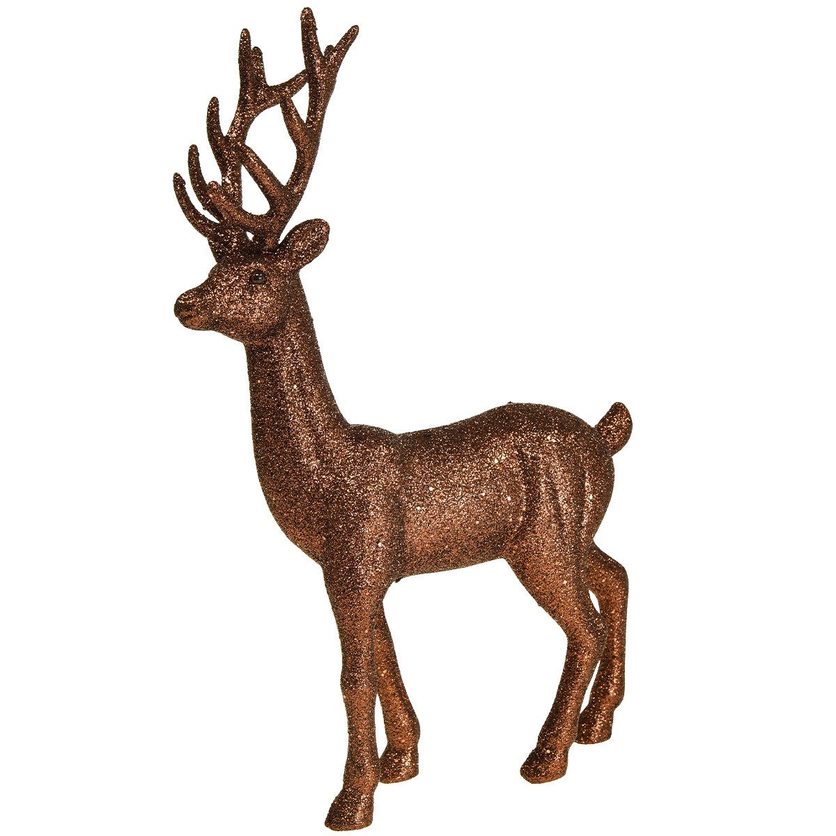 Viana Weihnachtsmann Deko Hirsch Rentier Kupfer Figur Glitter 37cm Weihnach günstig online kaufen