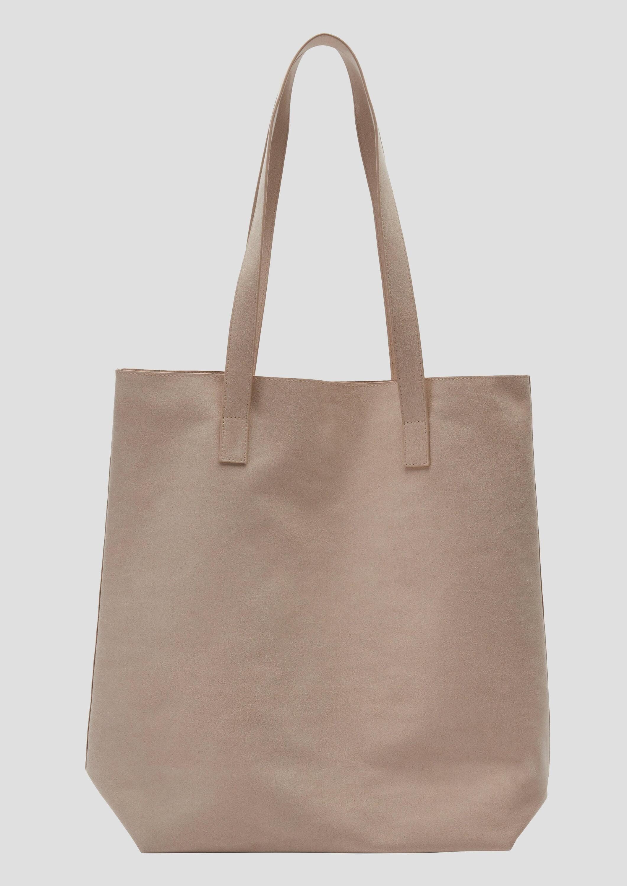 s.Oliver Schultertasche Tasche, Tote-Bag in Wildleder-Optik