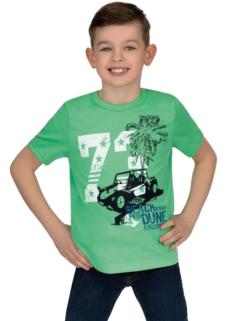 T-Shirt Jungen T-Shirt Motiv mit jugendlichem Trigema TRIGEMA für waldmeister