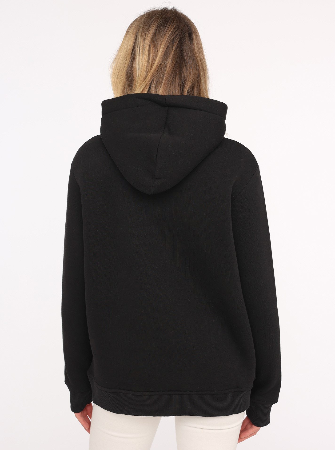 Zwillingsherz Hoodie Kapuze, Langarm, Kängurutasche, Leo-Details, modisch günstig online kaufen
