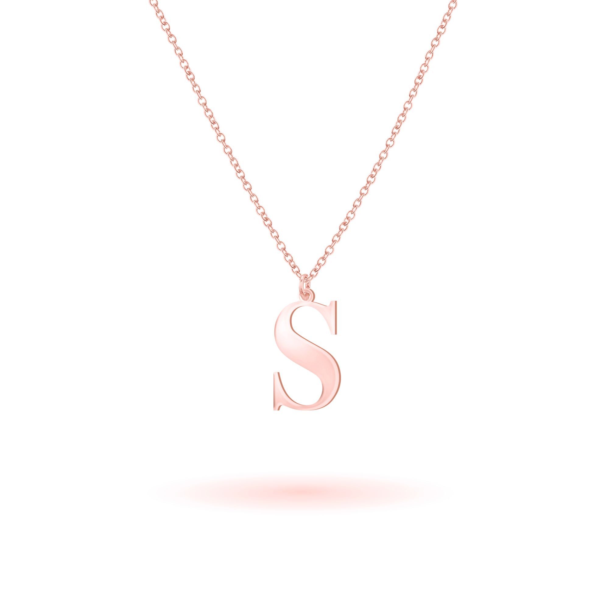 Kette mit Anhänger 925-Sterling Silber rotvergoldet Glänzend 45cm