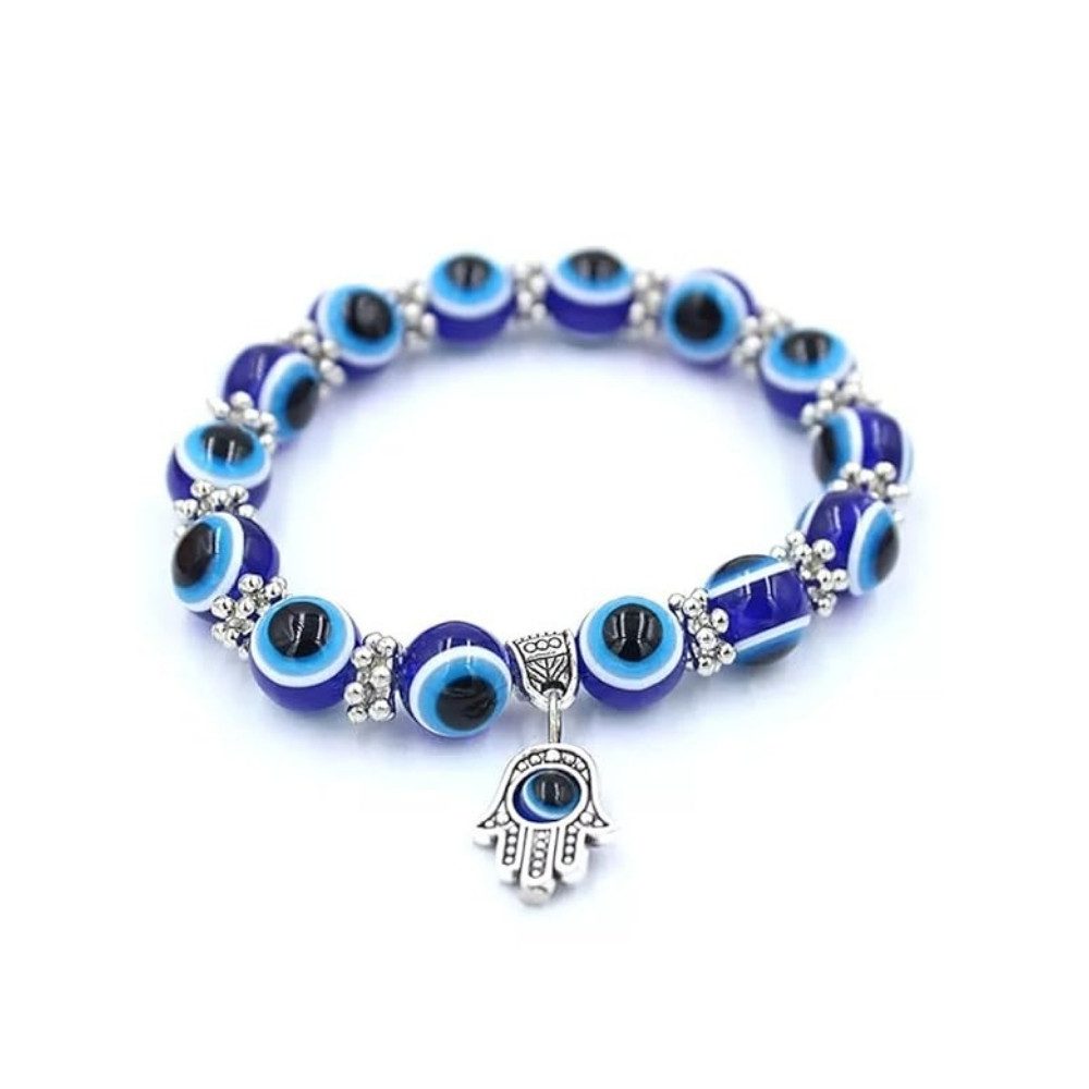 YouBella Charm-Armband Evil Eye Armband Silberfarben Kristall verstellbar, Nickel- & bleifrei, Hautfreundlich, Verstellbar