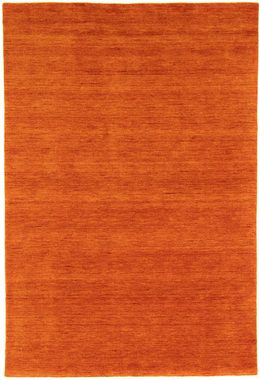 Wollteppich Einfarbig Rosso 160 x 90 cm, morgenland, rechteckig, Höhe: 15 mm, Sehr weicher Flor