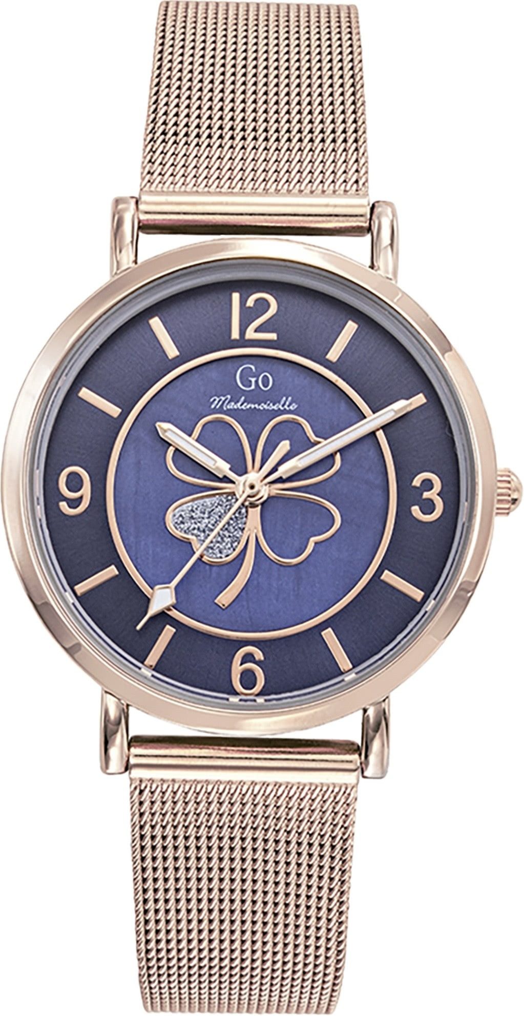 Girl Only Quarzuhr Girl Only GO Damen Armbanduhr, (Analoguhr), Damenuhr GO rosegold, mittel (ca 34mm) Edelstahlarmband, Fashion-Style