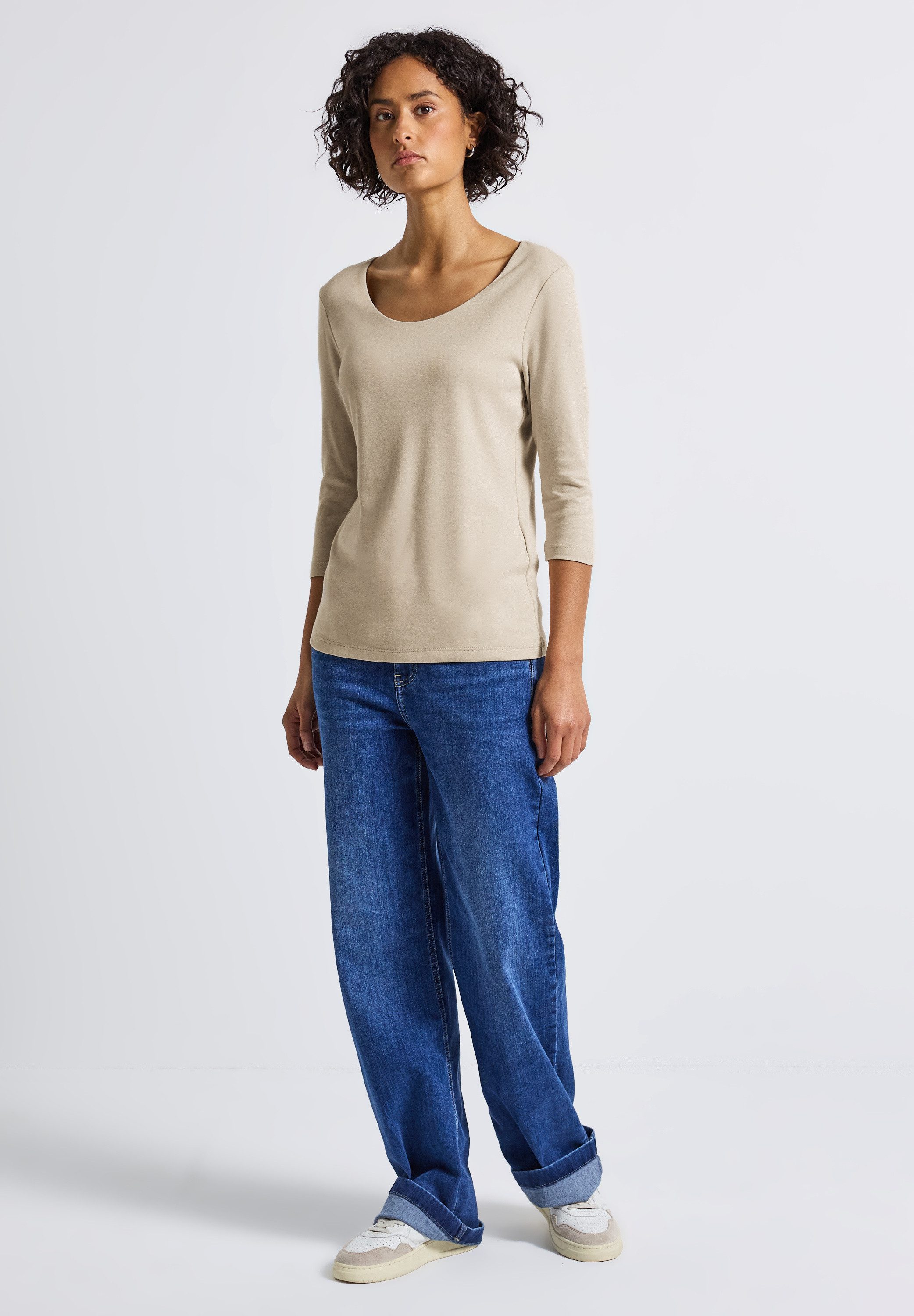 STREET ONE 3/4-Arm-Shirt mit Rundhalsausschnitt – Bild 4 von 5