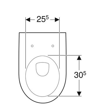 GEBERIT Tiefspül-WC »iCon«, wandhängend, geschlossene Form, weiß