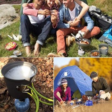 GelldG Geschirr-Set Camping Geschirr Set Picknick Topf Outdoor Kochgeschirr aus Aluminium