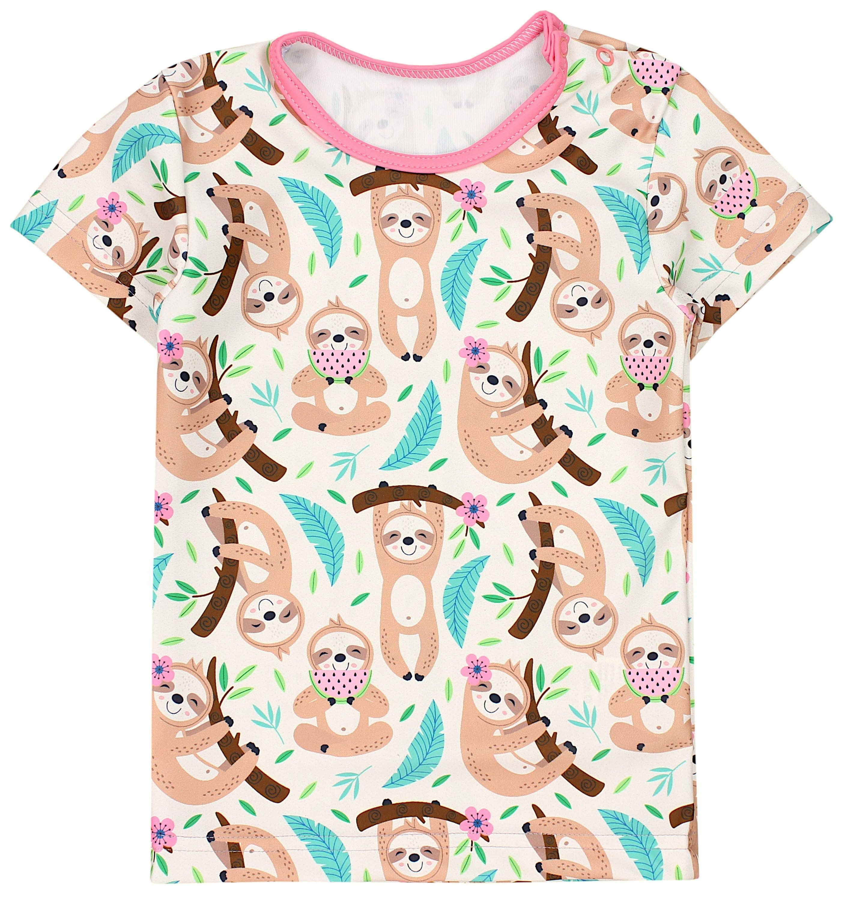 Aquarti Badeanzug Baby Mädchen Zweiteiler Kinder Badeanzug Set Shirt Badehose UV-Schutz