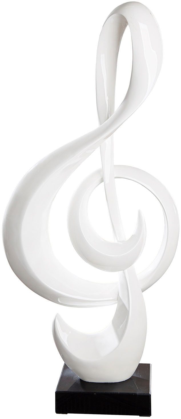 Casablanca by Gilde Dekoobjekt Skulptur Notenschlüssel weiß H. 83 cm (1 St)