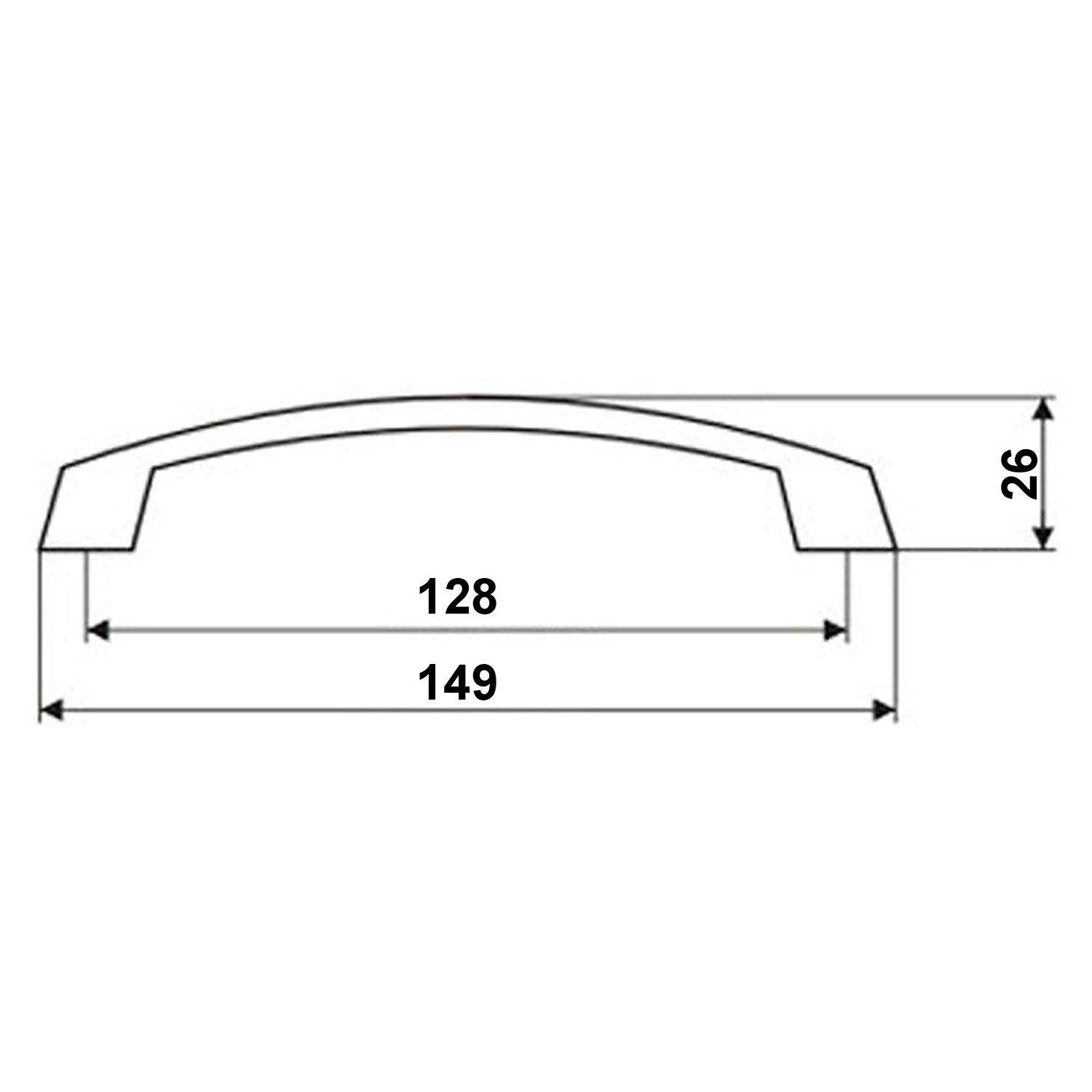 SO-TECH® Möbelgriff Bügelgriff THEA BA 96 - 128 mm - incl. Schrauben, Lochabstand 128 mm Messing gebürstet - inkl. Schrauben – Bild 4 von 5