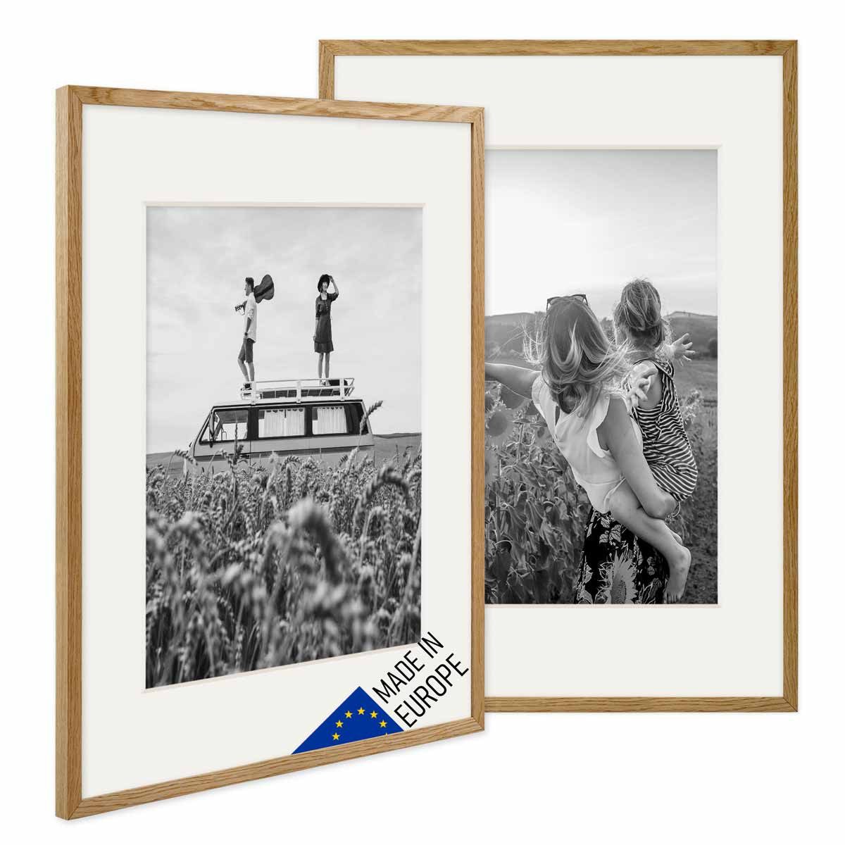 PHOTOLINI Bilderrahmen 2er Set Echtholz mit günstig online kaufen