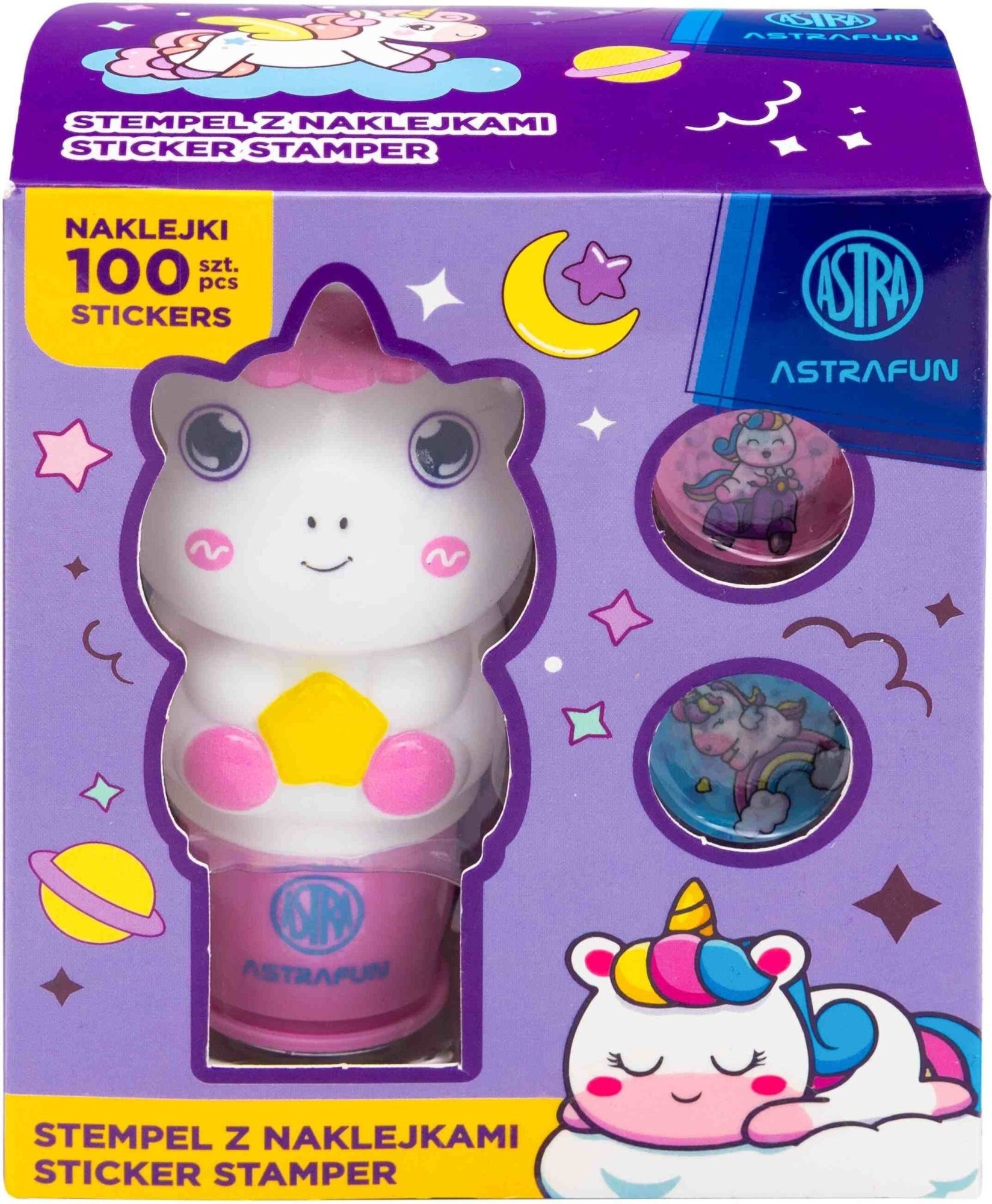 ASTRA Stempel ASTRA Stempel mit Aufklebern 100 Stück Einhorn