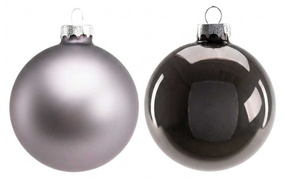 Christbaumschmuck TrendLine Weihnachtskugeln aus Glas Ø 8 cm