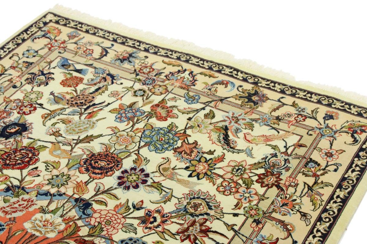 Orientteppich Isfahan Ilam Seidenkette 6 rechteckig, 99x155 Handgeknüpfter Orientteppich, Höhe: Nain mm Trading