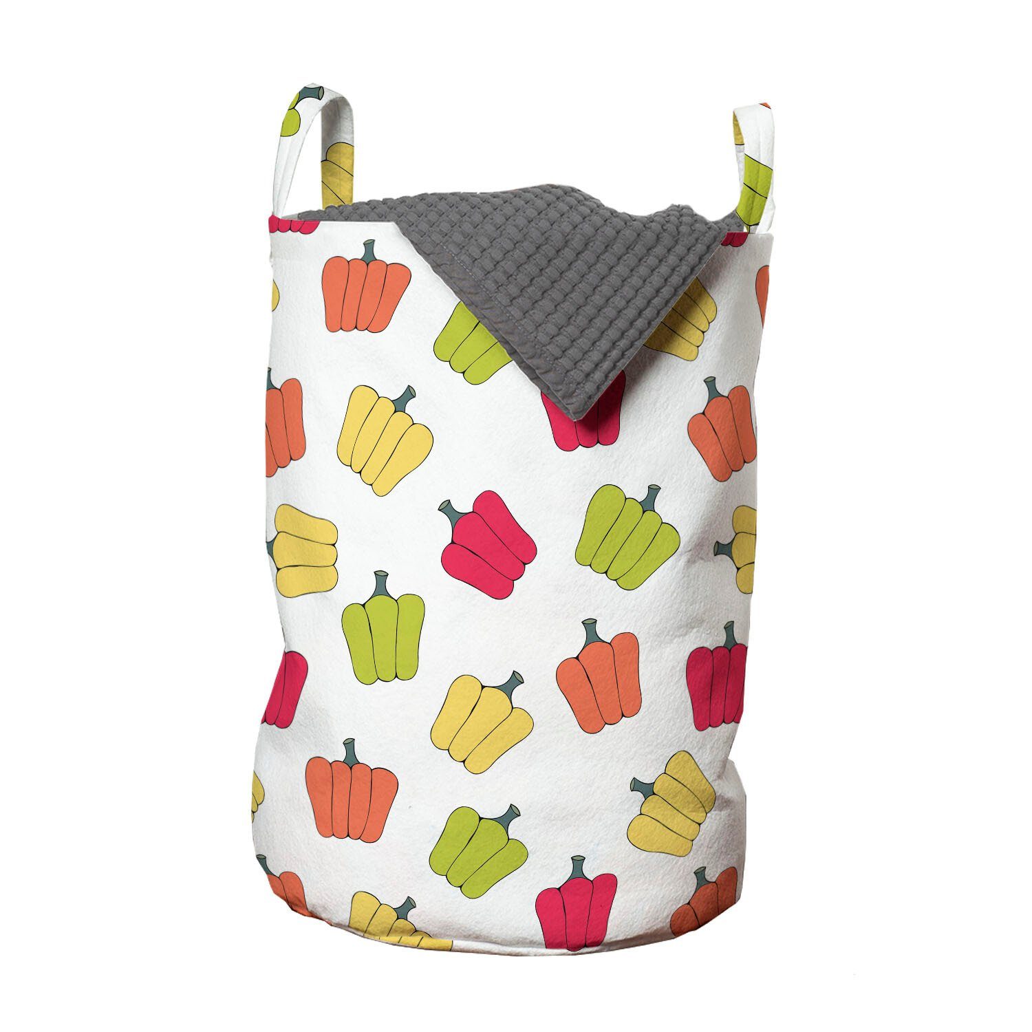 Abakuhaus Wäschesäckchen Wäschekorb mit Griffen Kordelzugverschluss für Waschsalons, Pfeffer Cartoon Kinderzimmer Küche