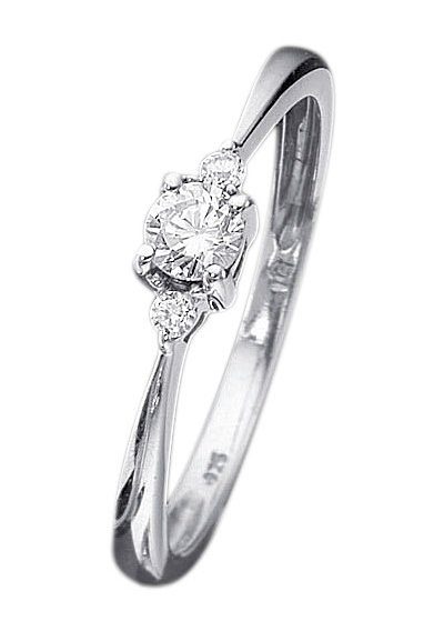 Firetti Verlobungsring »Vorsteckring, Weißgold, Ringkopf Ø 4 mm«, mit  Diamanten online kaufen | OTTO