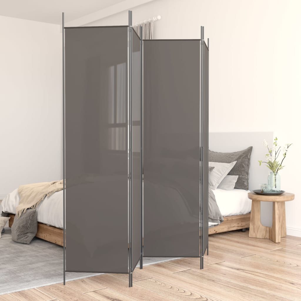 vidaXL Paravent, 4-tlg. Raumteiler Anthrazit 698x180 günstig online kaufen