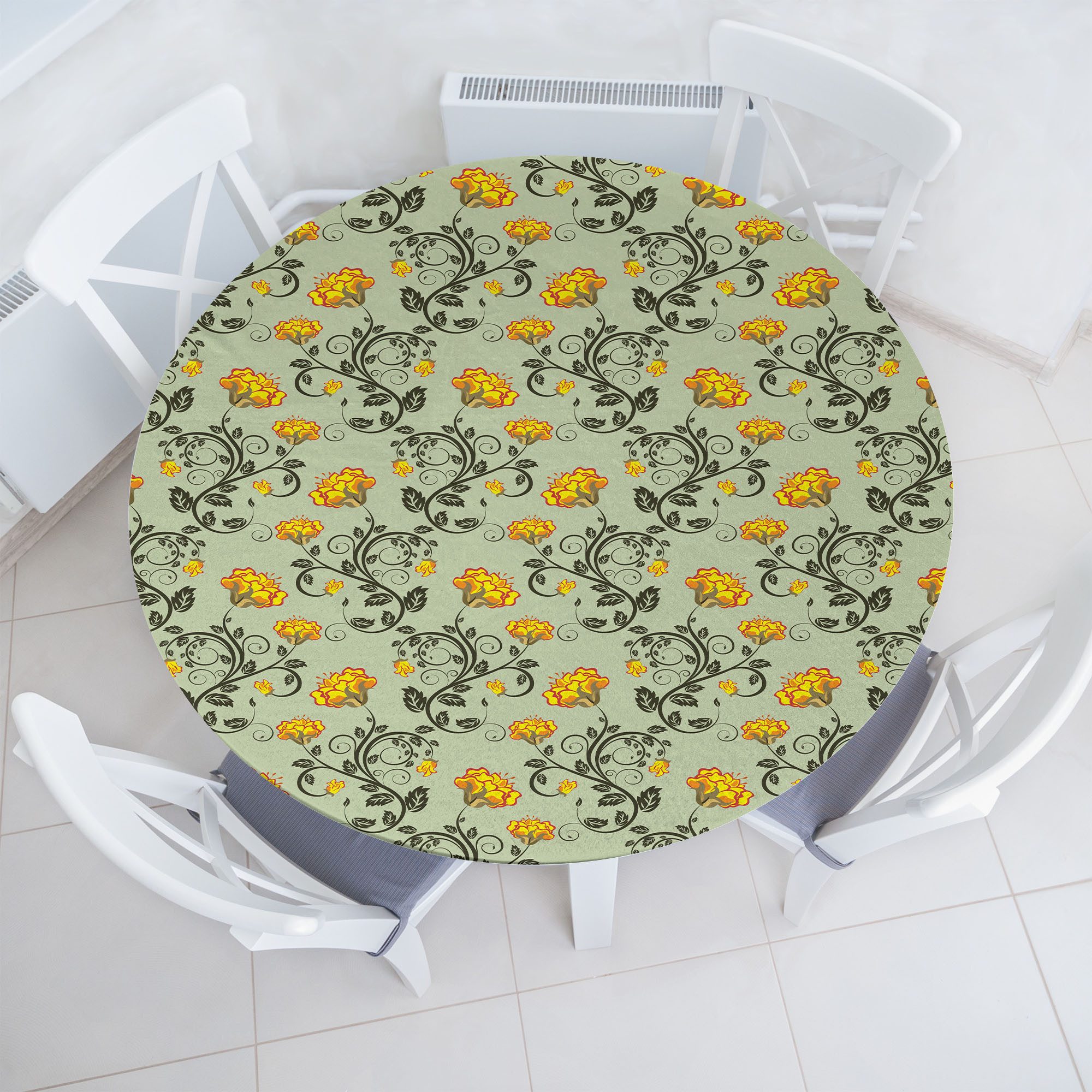 Tischdecke Rundum-elastische Stofftischdecke