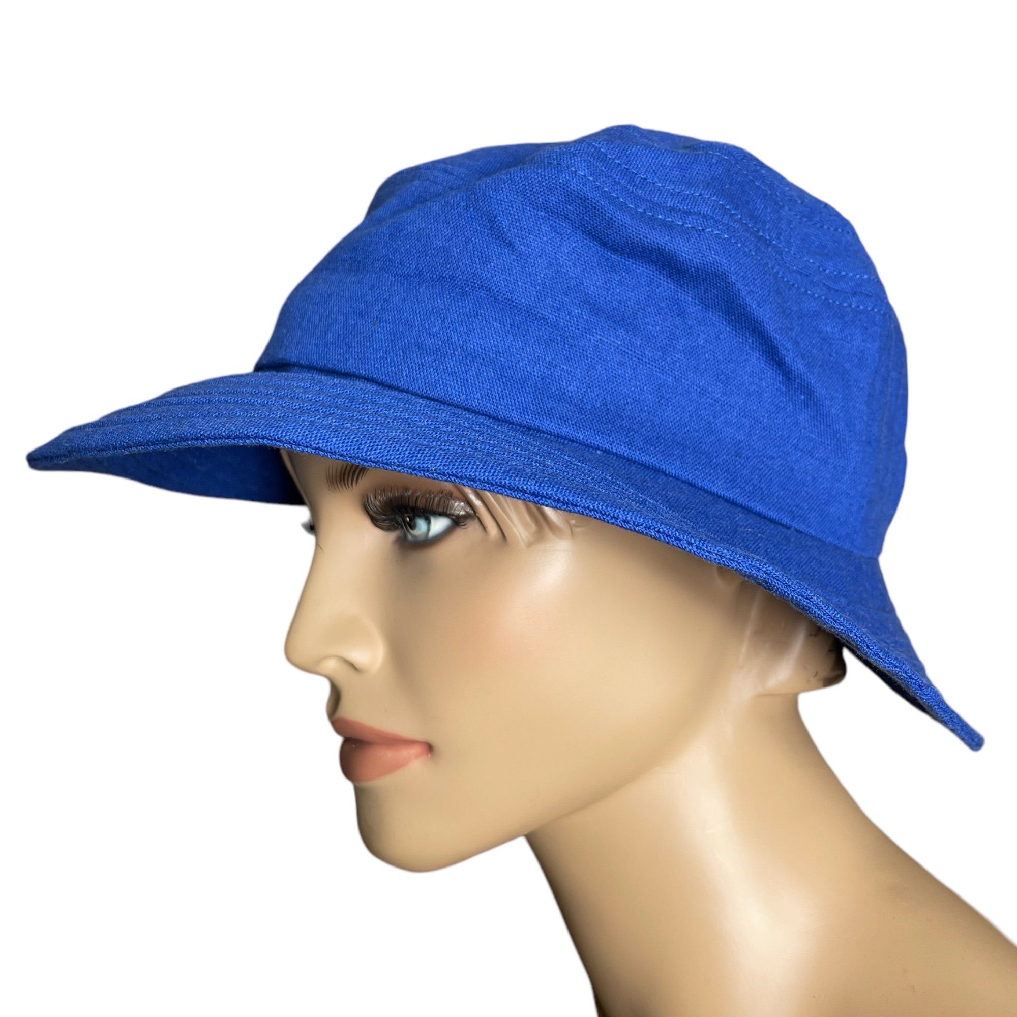 unisex, Modischer Hat, Taschen4life Größenverstellbar, blau Fischerhut Bucket Sonnenhut Sommer Hut Leinen