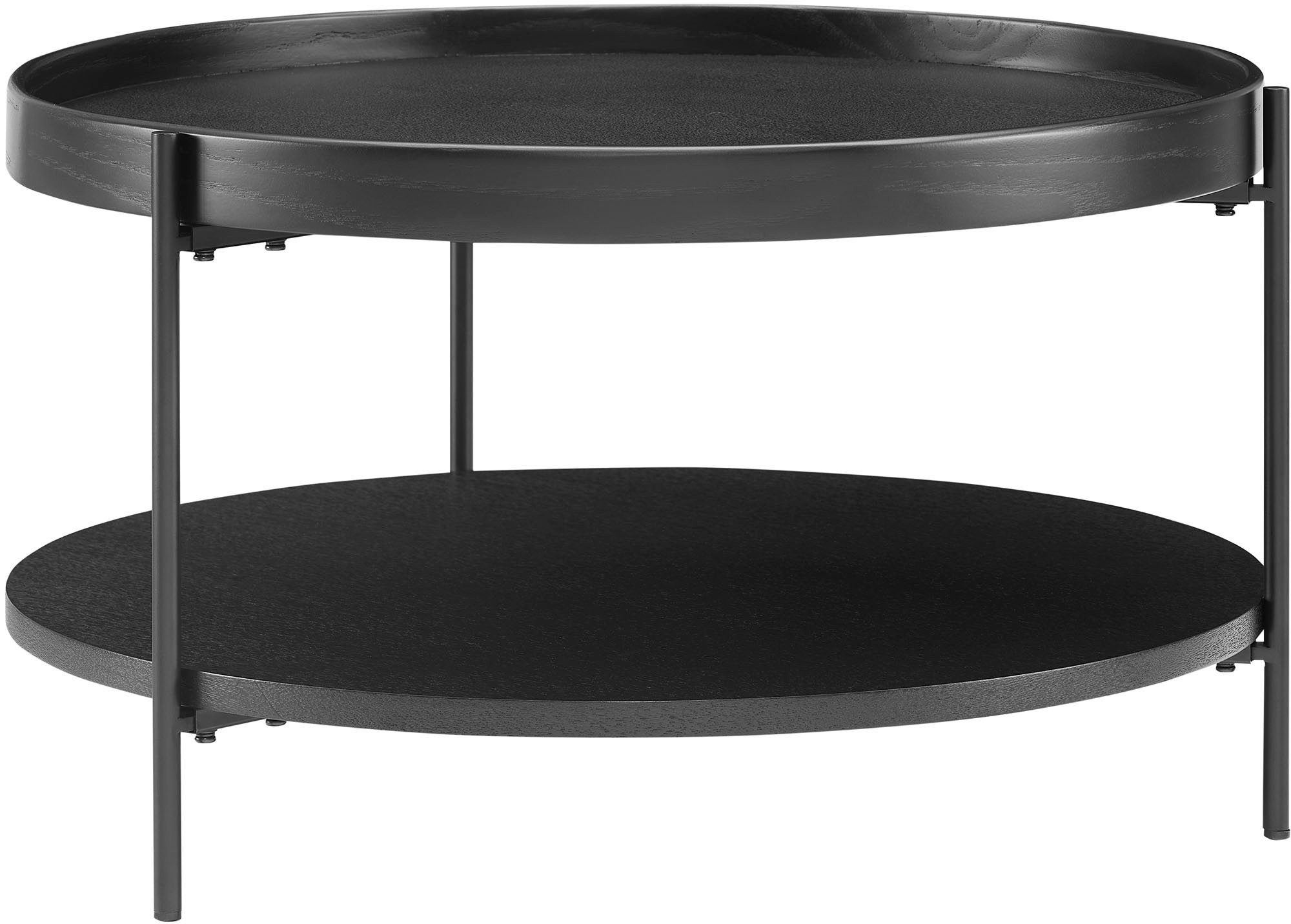 SalesFever Couchtisch Chicago mit 2 Ablageflächen – moderner Design-Coffee-Table (1-St), Stilvoller Wohnzimmertisch mit Stauraum, Holz & Metall
