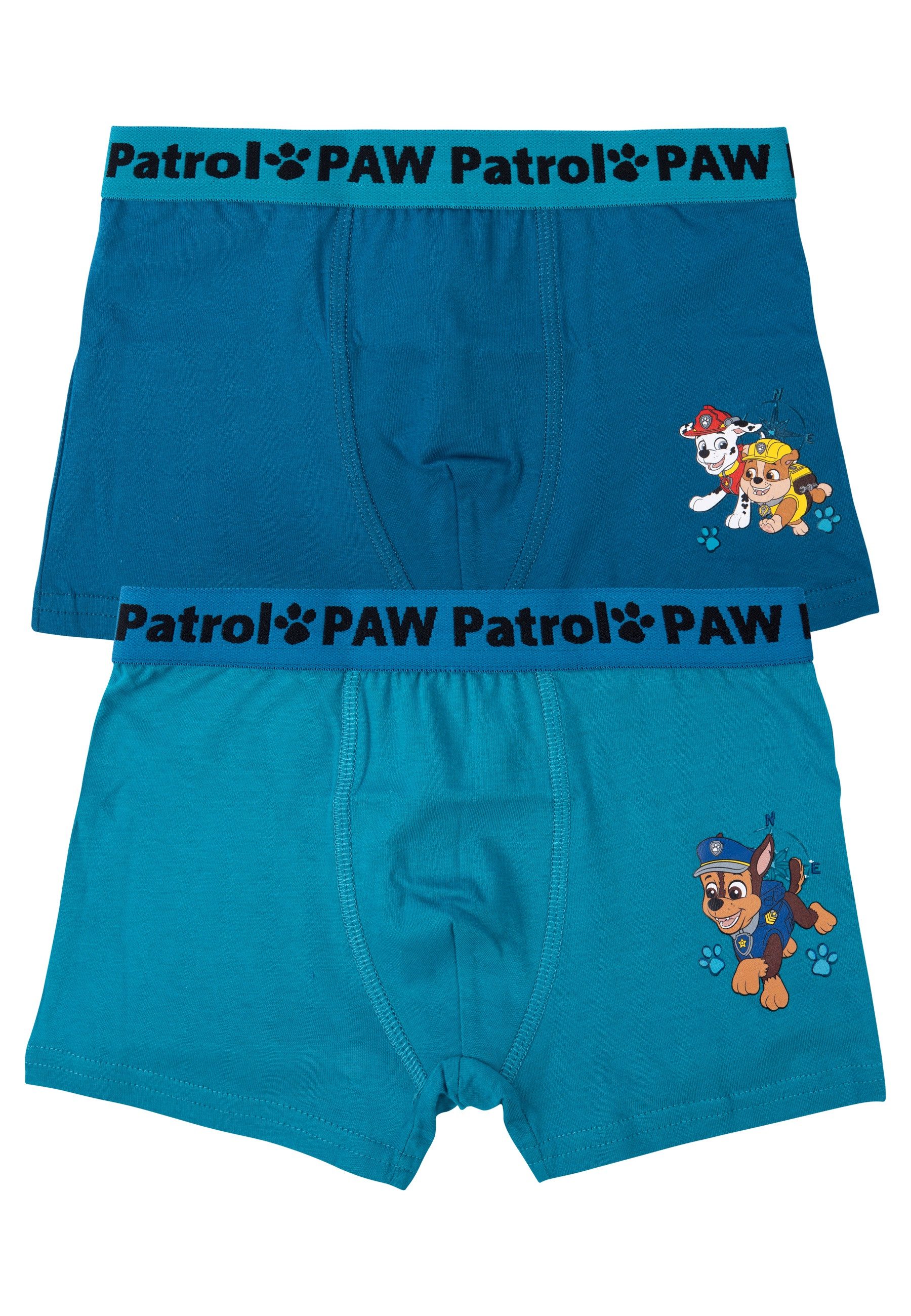 Boxershorts Paw Patrol Boxershorts für Jungen - Unterhose Boxer Blau (2er Pack)