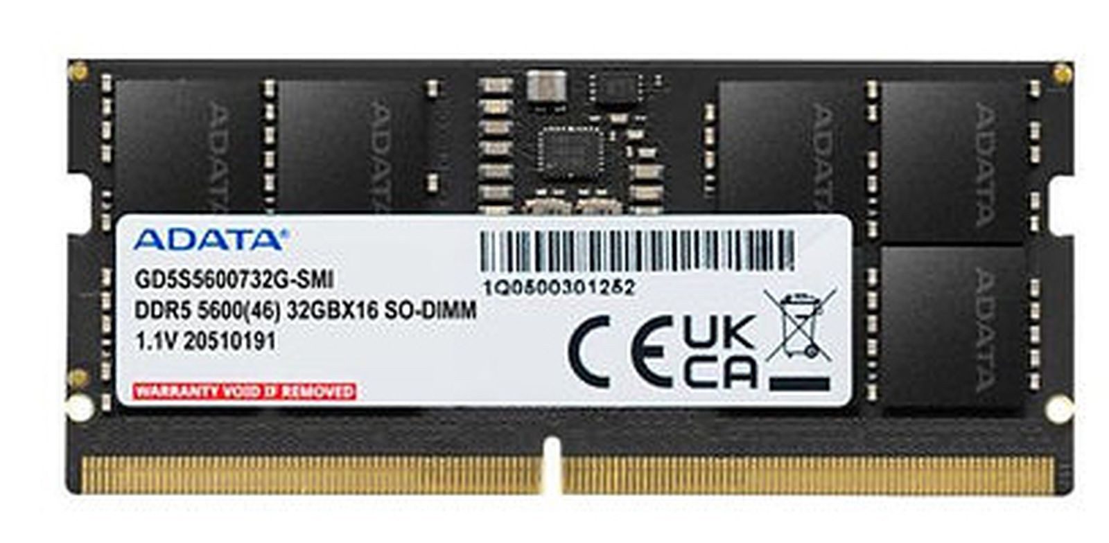 ADATA SO-DIMM 32 GB DDR5-5600 (1x 32 GB), Arbeitsspeicher PC-Arbeitsspeicher