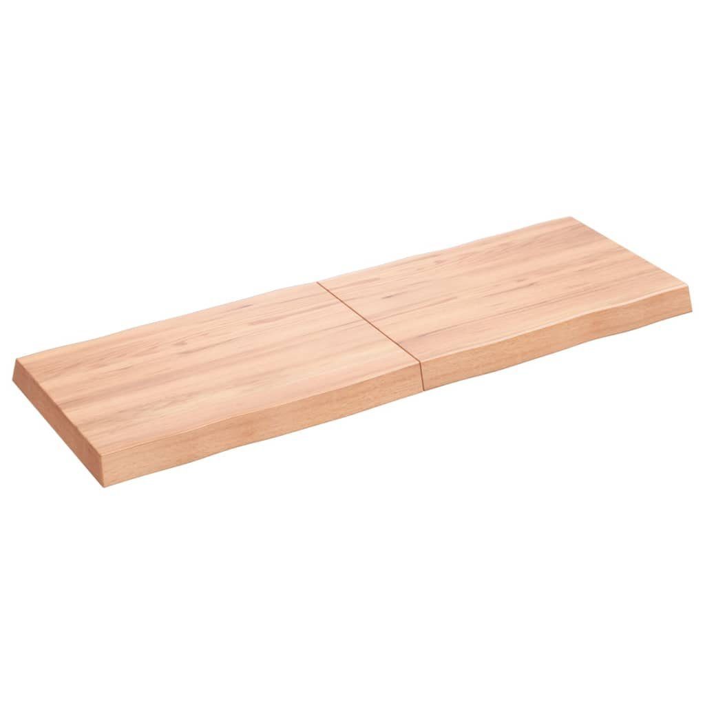 120x40x(2-6) furnicato Behandelt Baumkante cm Massivholz Tischplatte St) (1