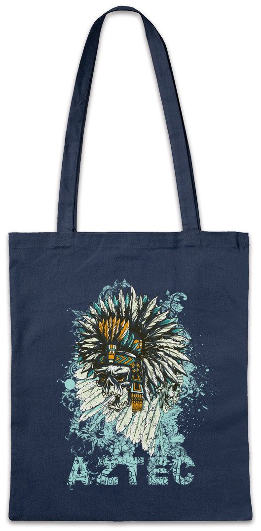 Beuteltasche Dead Aztec Chief Stofftasche Ureinwohner Häuptling Zeichen