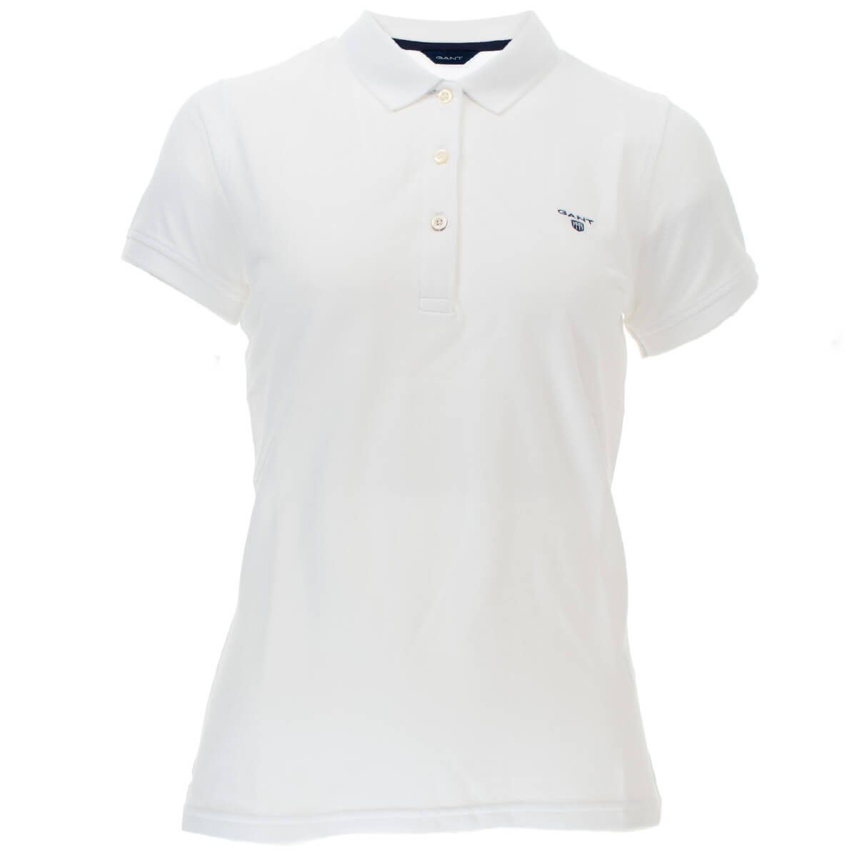 Gant Kurzarmshirt Damen Poloshirt 409504 Weiß(110)