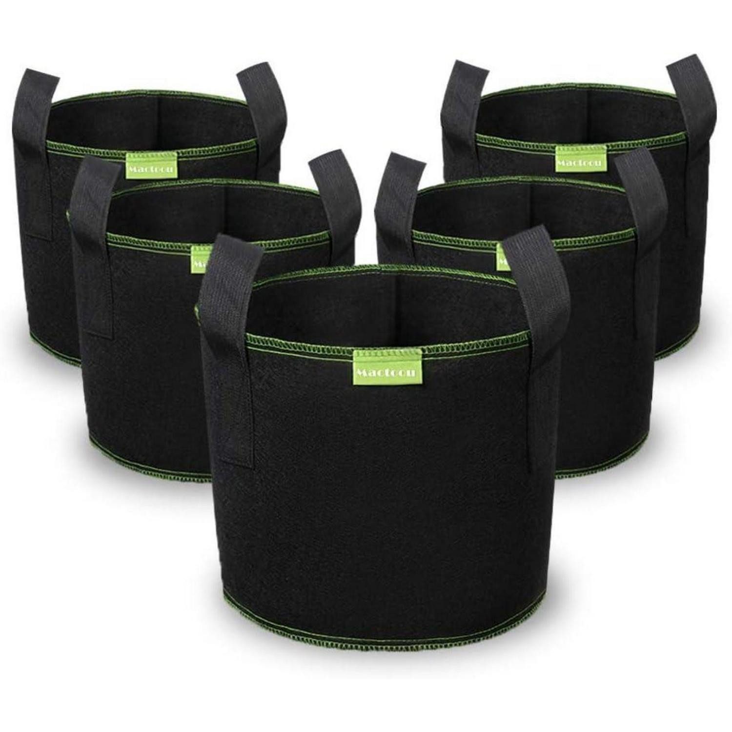 LuxusKollektion Pflanzkübel Pflanzsack 40L atmungsaktiv Griffe Tomaten 5x 40 Liter D38 x H33,5 (5 St)