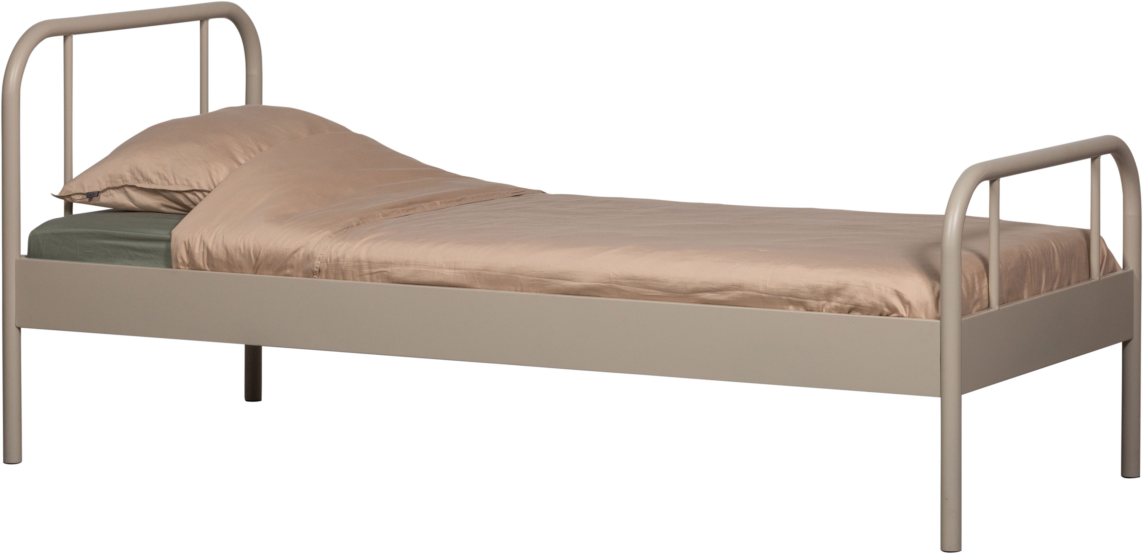 WOOOD Bettgestell Mata Stahlrahmen pulverbeschichtet, H 90 x B 208 x T 95 cm, Matratzenmaß 90x200 cm, einfach zu montierbar, Pfleiglicht
