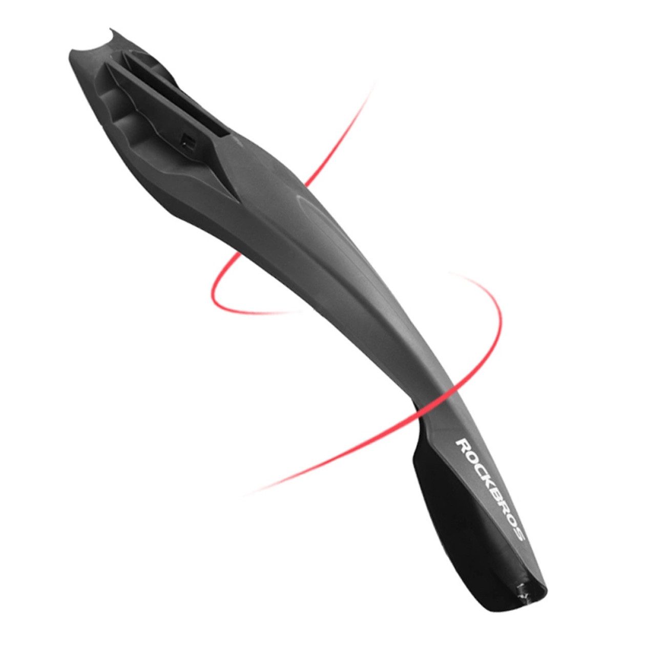 ROCKBROS Schutzblech DNB8001 (Einzelartikel, 1x Schutzblech mit integriertem Rücklicht), Integriertes LED-Rücklicht, flexibel, werkzeuglose Montage