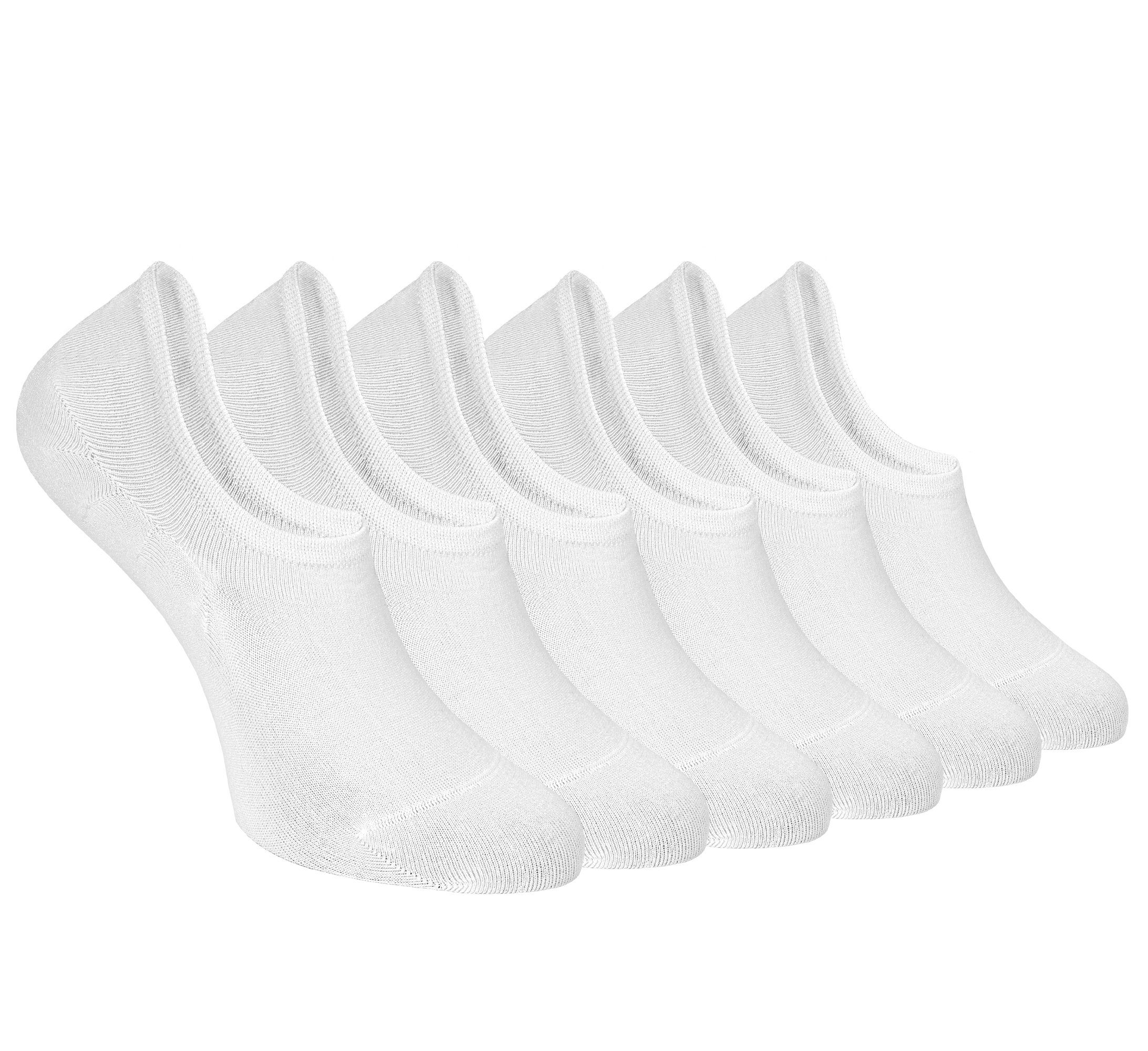NoblesBox Kurzsocken Bambus Füßlinge Socken - No Show Socken - Unsichtbar & Rutschfest (Box, 6-Paar) Anti-Rutsch