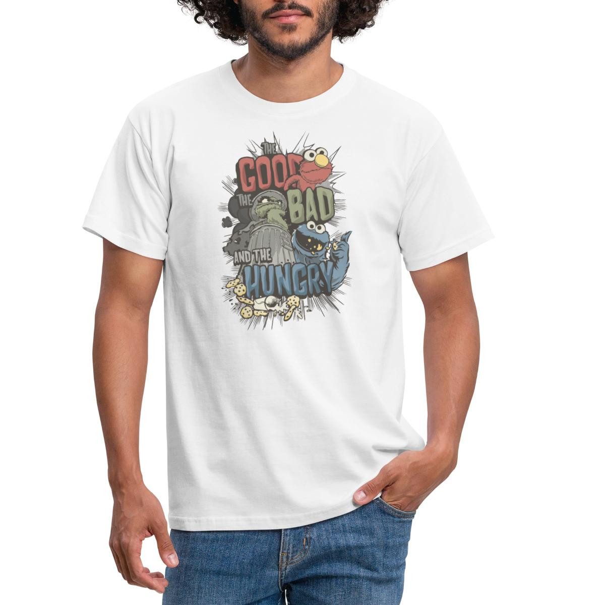 Spreadshirt T-Shirt Sesamstraße Halunken Elmo Oscar Krümelmonster Männer T-Shirt (1-tlg)