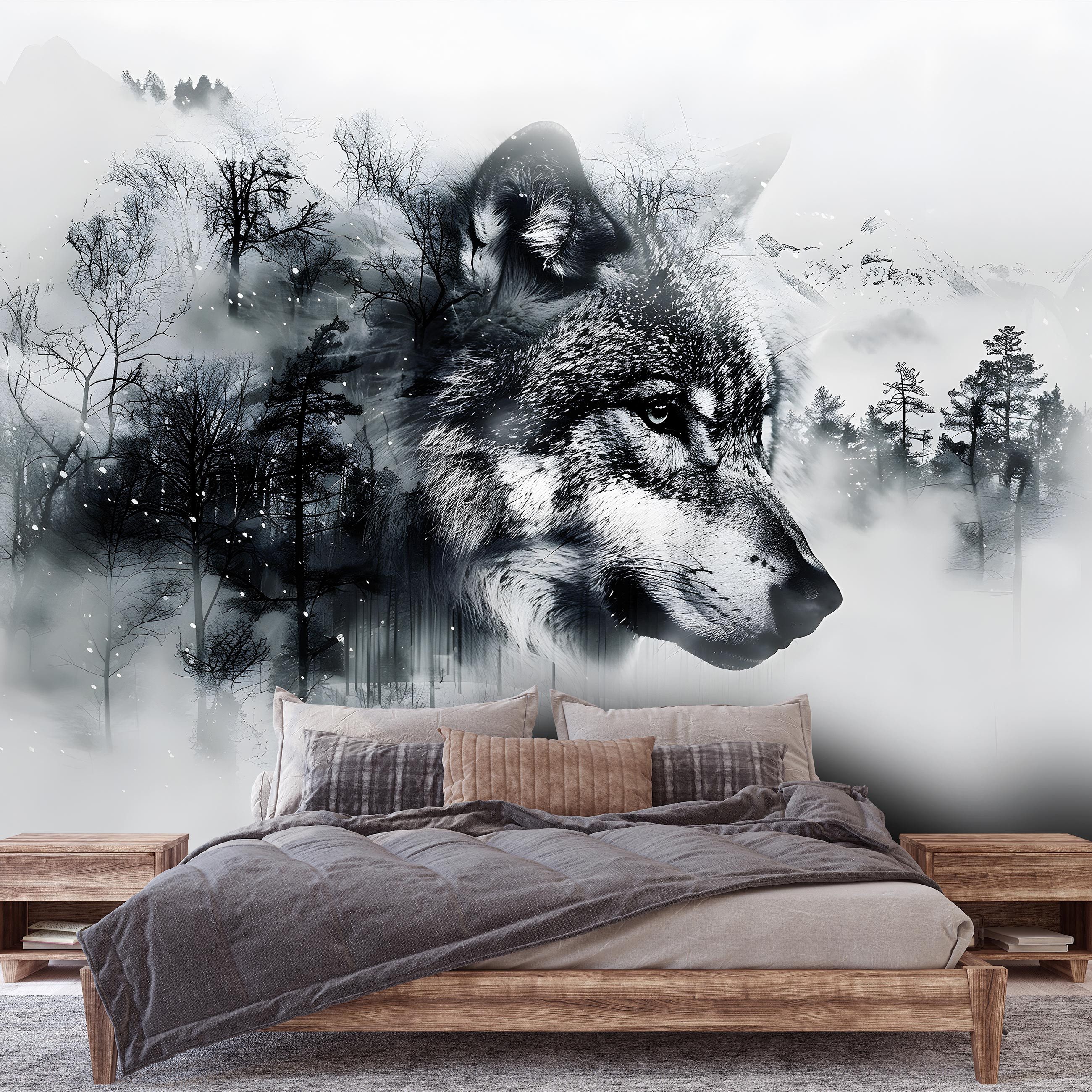 Wallarena Fototapete Wolf Wald Natur Vlies günstig online kaufen