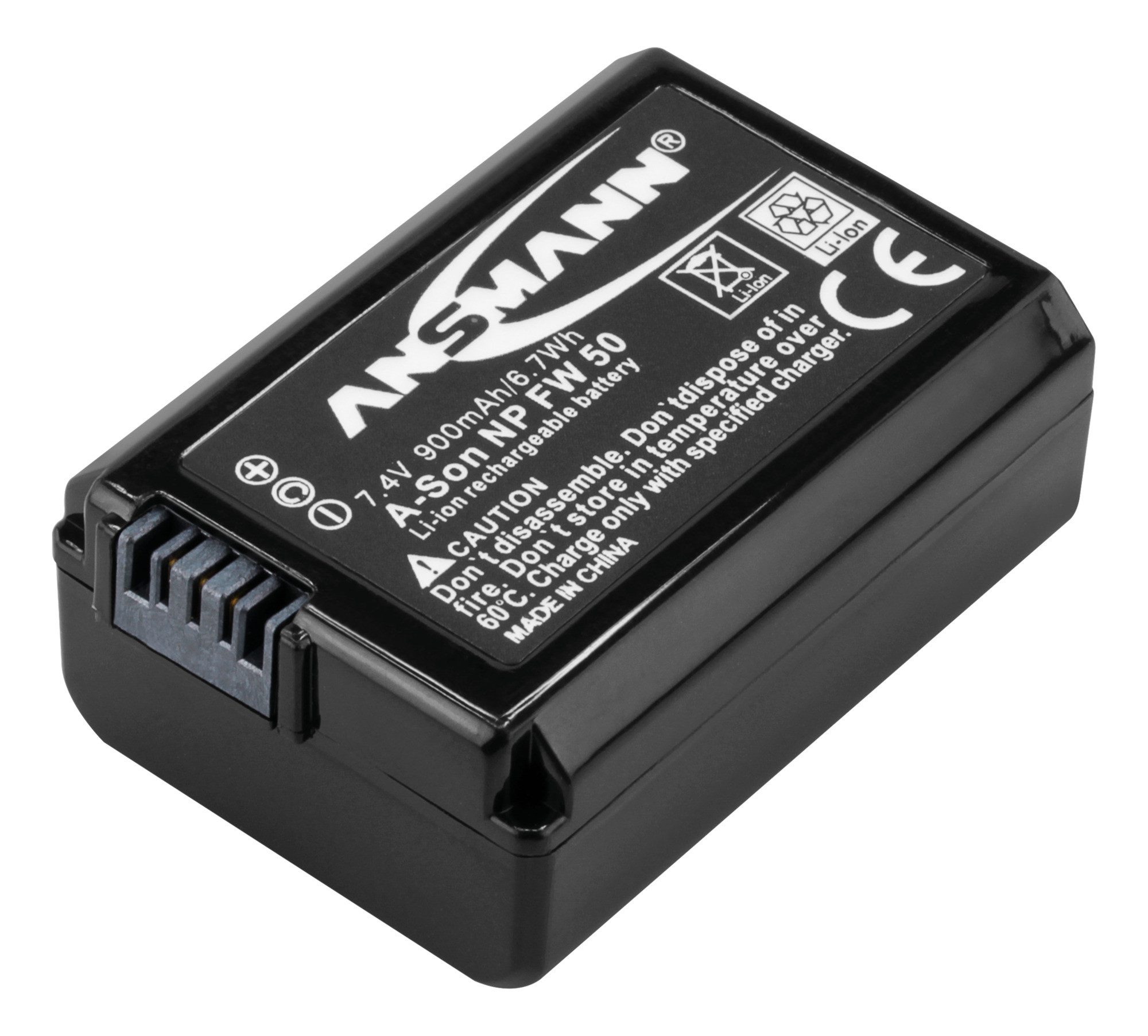 ANSMANN AG Kamera Akku NP FW50 Li-Ion 7,4V 900mAh, für Sony, Alpha, NEX, DSC uvm. Akku 900 mAh (7.4 V)