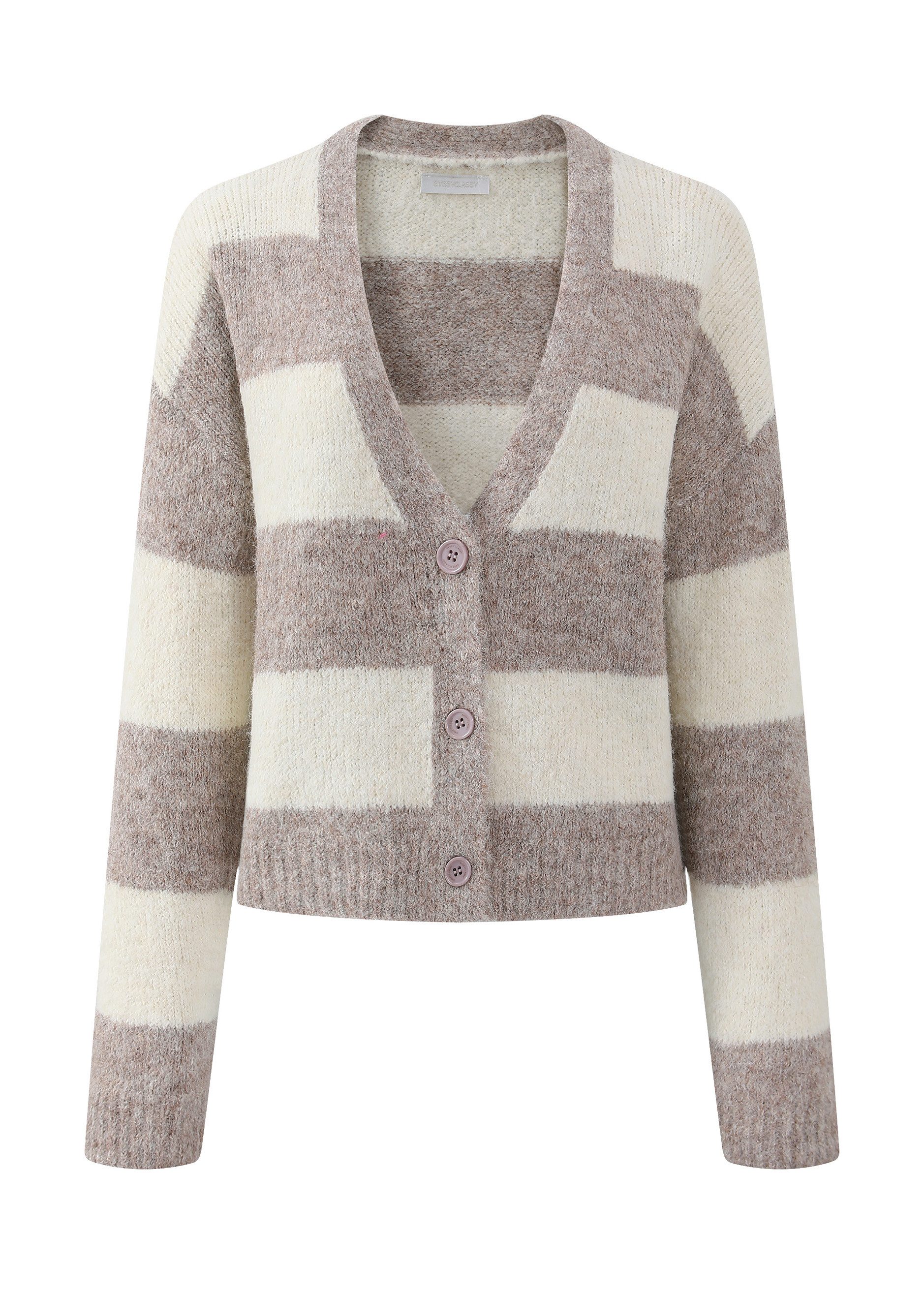 SASSYCLASSY Cardigan Cardigan mit Blockstreifen für günstig online kaufen