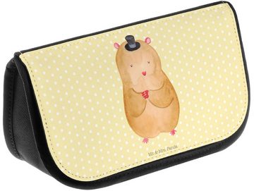 Mr. & Mrs. Panda Kosmetiktasche Hamster Hut - Gelb Pastell - Geschenk, Make-Up Tasche, Magier, Tiermo (1-tlg), Einzigartiges Design