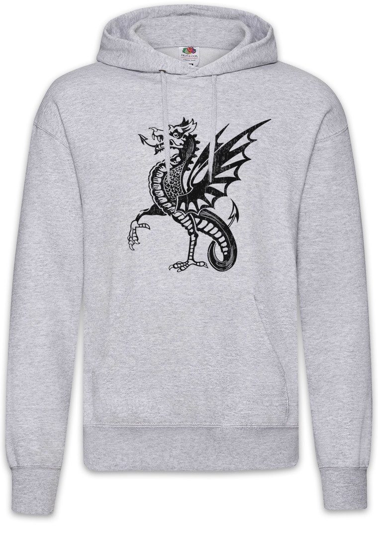Hoodie Dragon IV Herren Hoodie Drache Art Kelten Tattoo Knoten Keltisch Kreuz