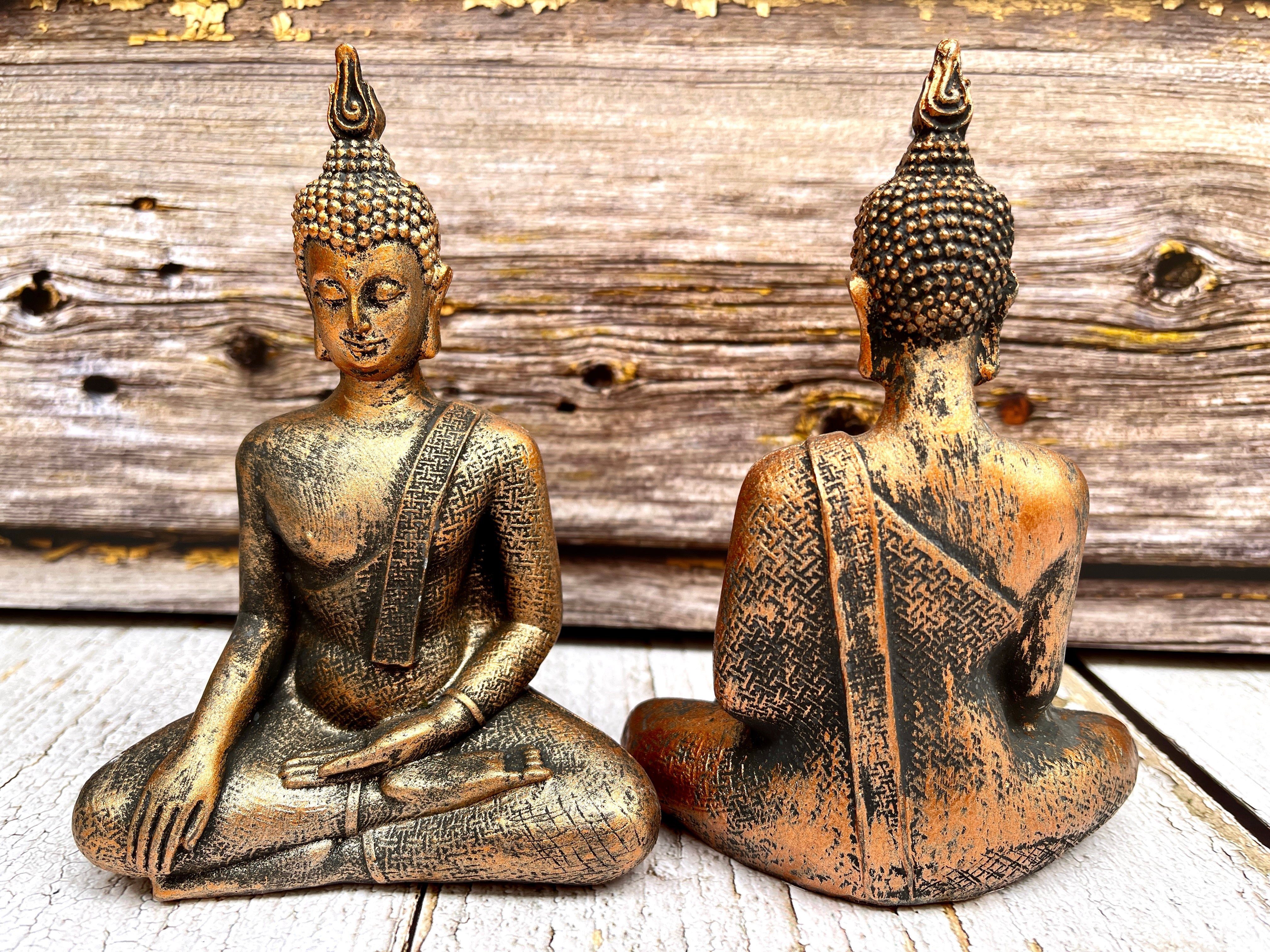 Zuhause Buddha Büro für Dekorative GILDE Figur Kupferfarben in Dekoobjekt &