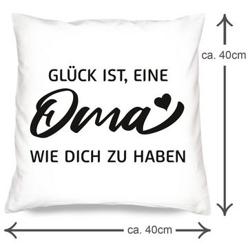 Soreso® Dekokissen Kissen + Socken Geschenk für Oma zum Geburtstag Muttertag Weihnachten, Geburtstagsgeschenk Weihnachtsgeschenk Muttertagsgeschenk