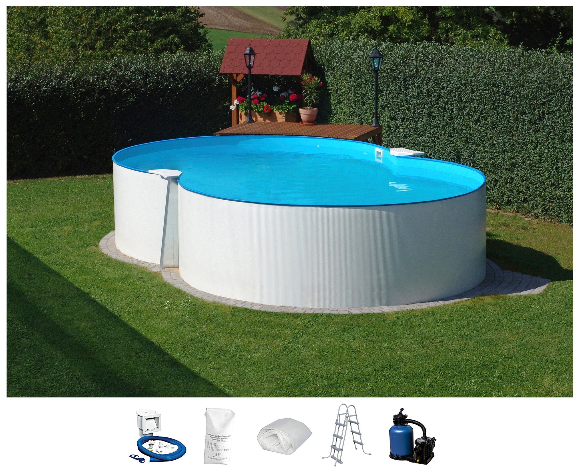 KONIFERA Achtformpool MONACO 1 (Set, 6-tlg), Höhe 120 cm, in versch. Größen