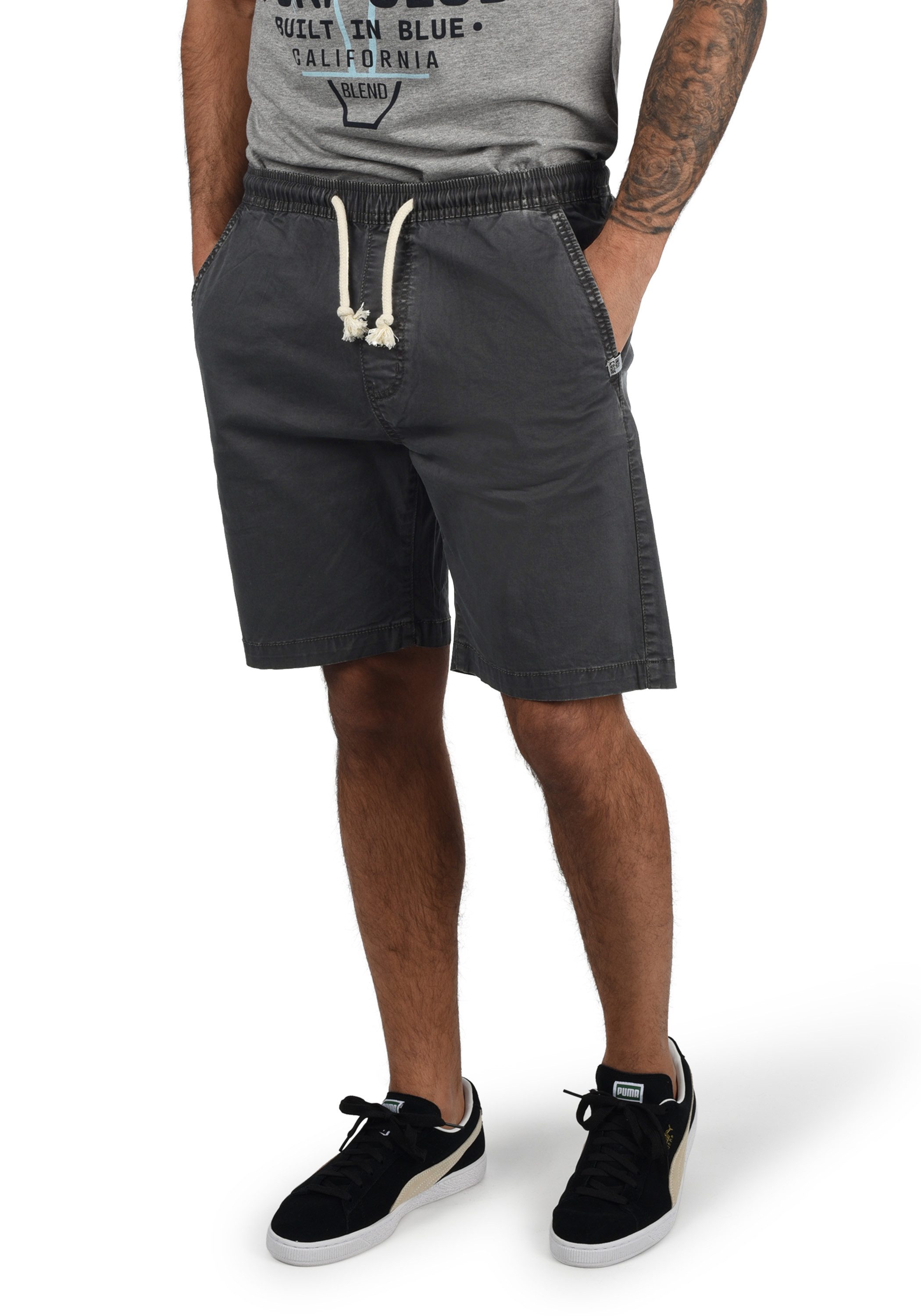 INDICODE Chinoshorts IDAbbey Kurze Hose mit Kontrastkordeln
