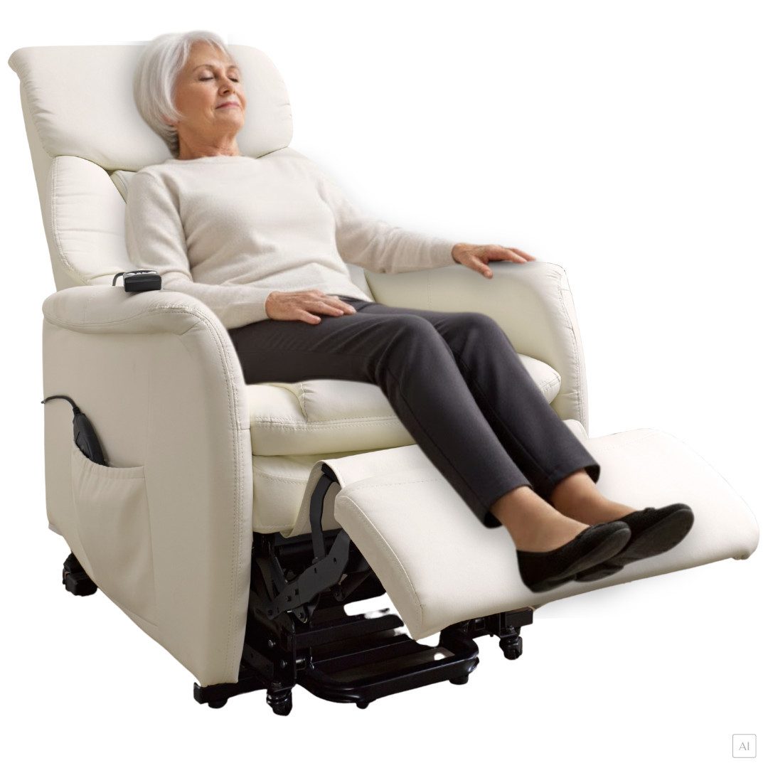 abc HOME Sessel Elektrisch, Massage, Aufstehfunktion, Liegefunktion, Elektrisch verstellbar