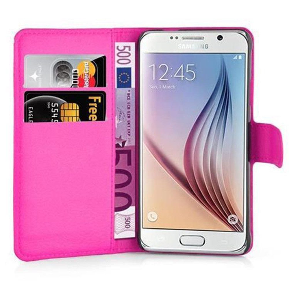 Cadorabo Handyhülle für Samsung Galaxy S6 Hülle Samsung Galaxy S6, Hülle Schutzhülle mit Standfunktion, Kartenfach und Magnetverschluss