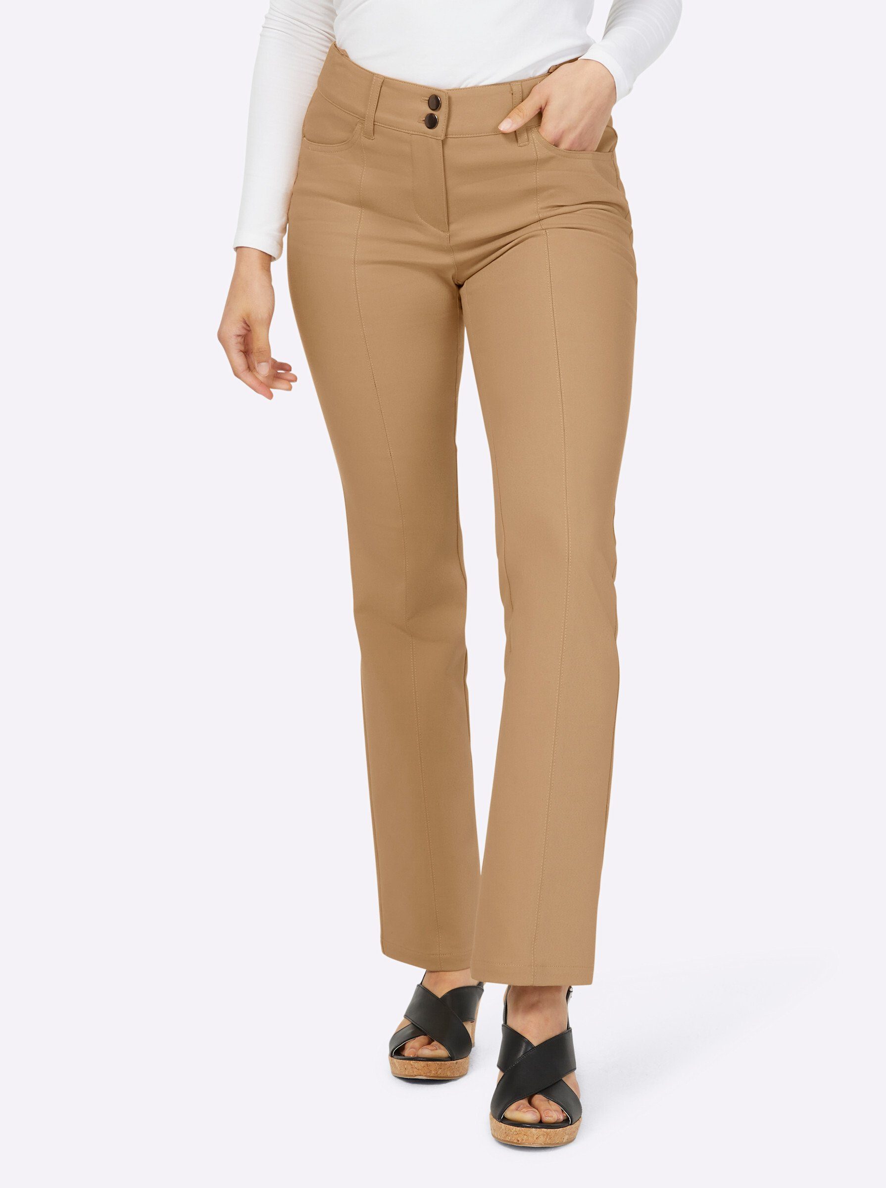 heine Jerseyhose Innenbeinlänge ca. 77 cm camel