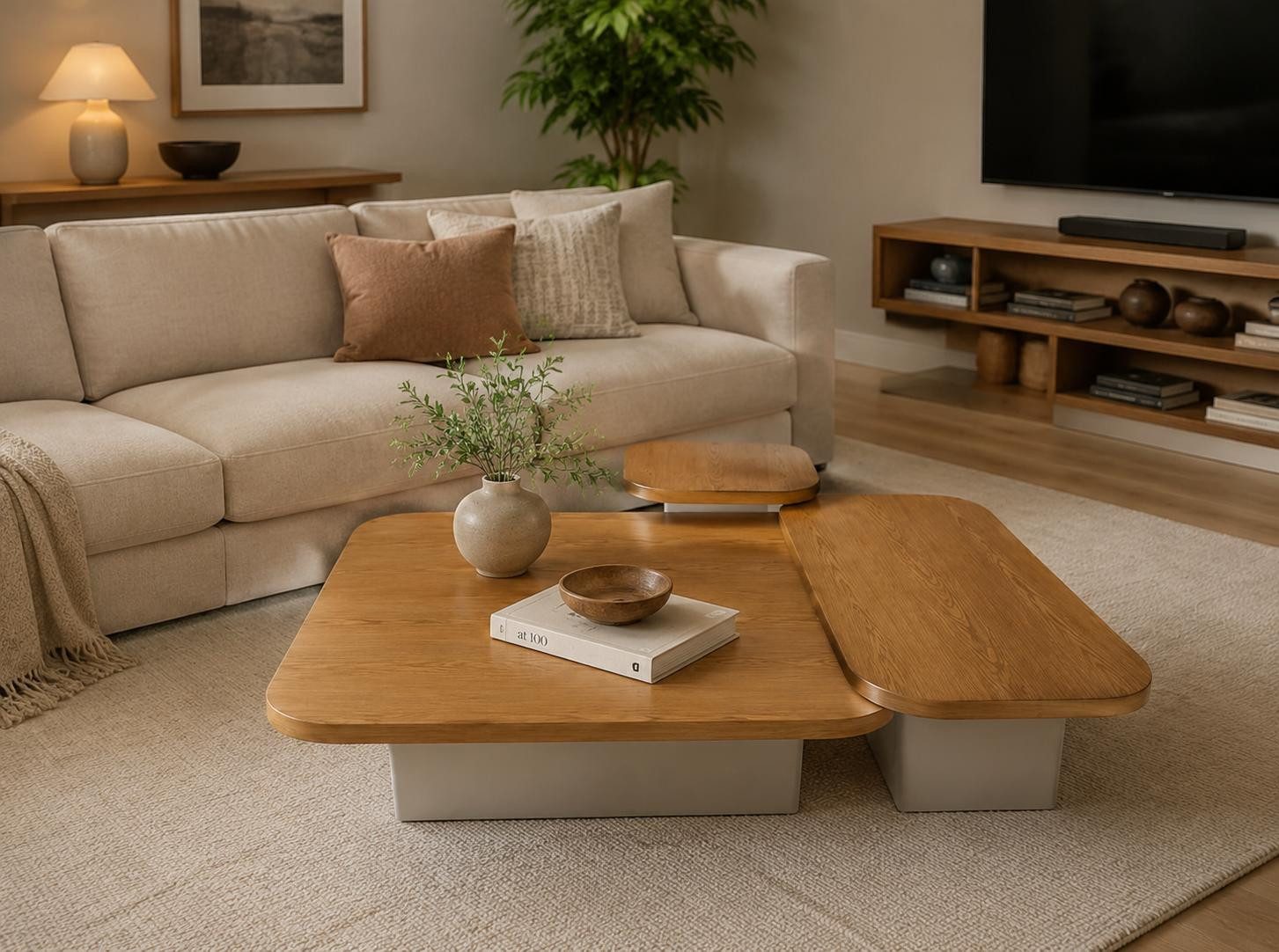 JVmoebel Couchtisch Wohnzimmer Tisch Set Couchtisch Rechteckig mit Beistelltischen, Made in Europa