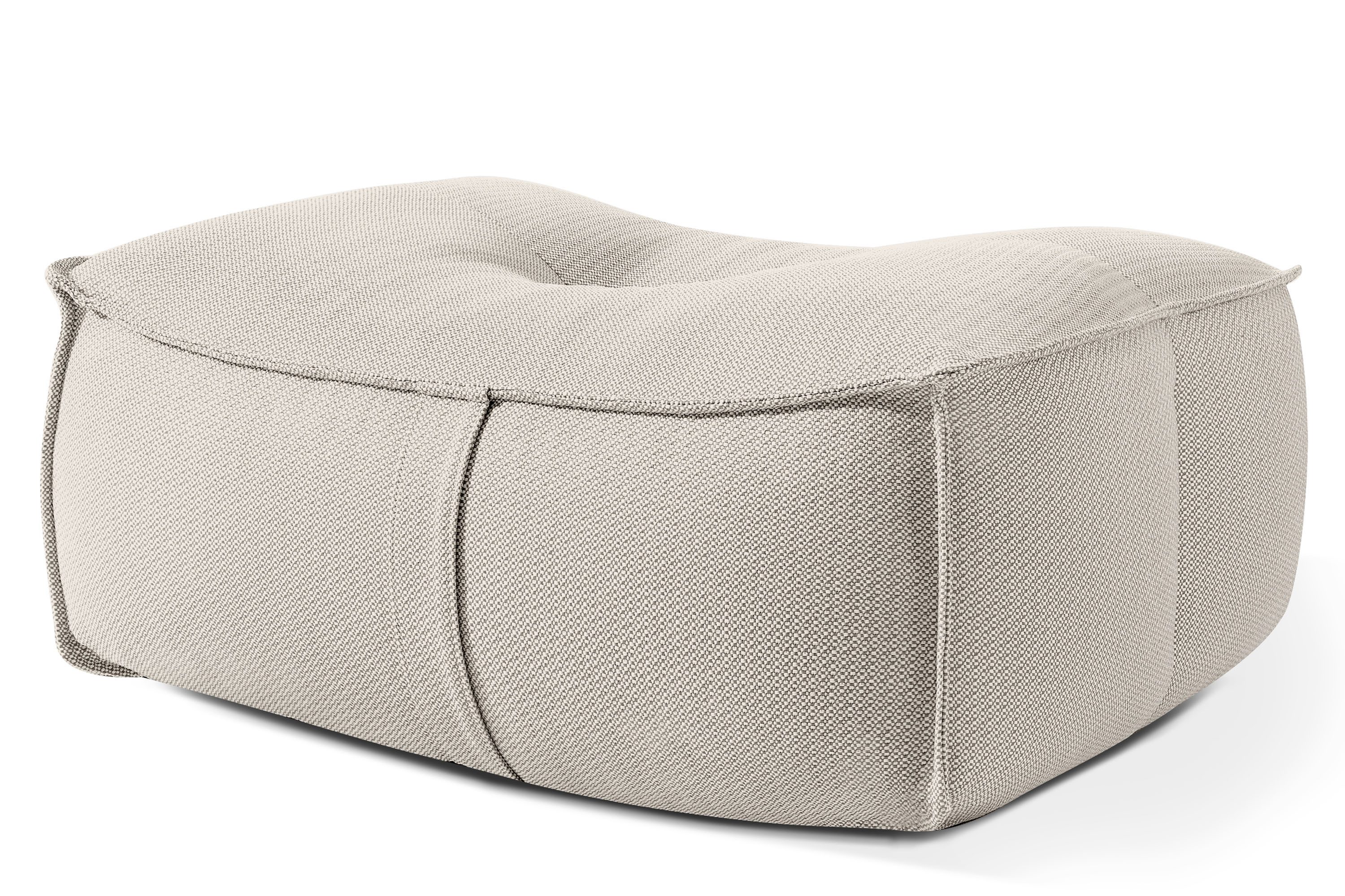 KONSIMO® Gartenlounge-Hocker LOVIA Outdoor Pouf, Außenhocker, Sitzpouf, Premiumqualität aus EU (wetterbeständig, rutschfeste Unterseite, ultra-robuste Griffe), hochwertiger Sitzkomfort, mit integrierter Schutzhülle