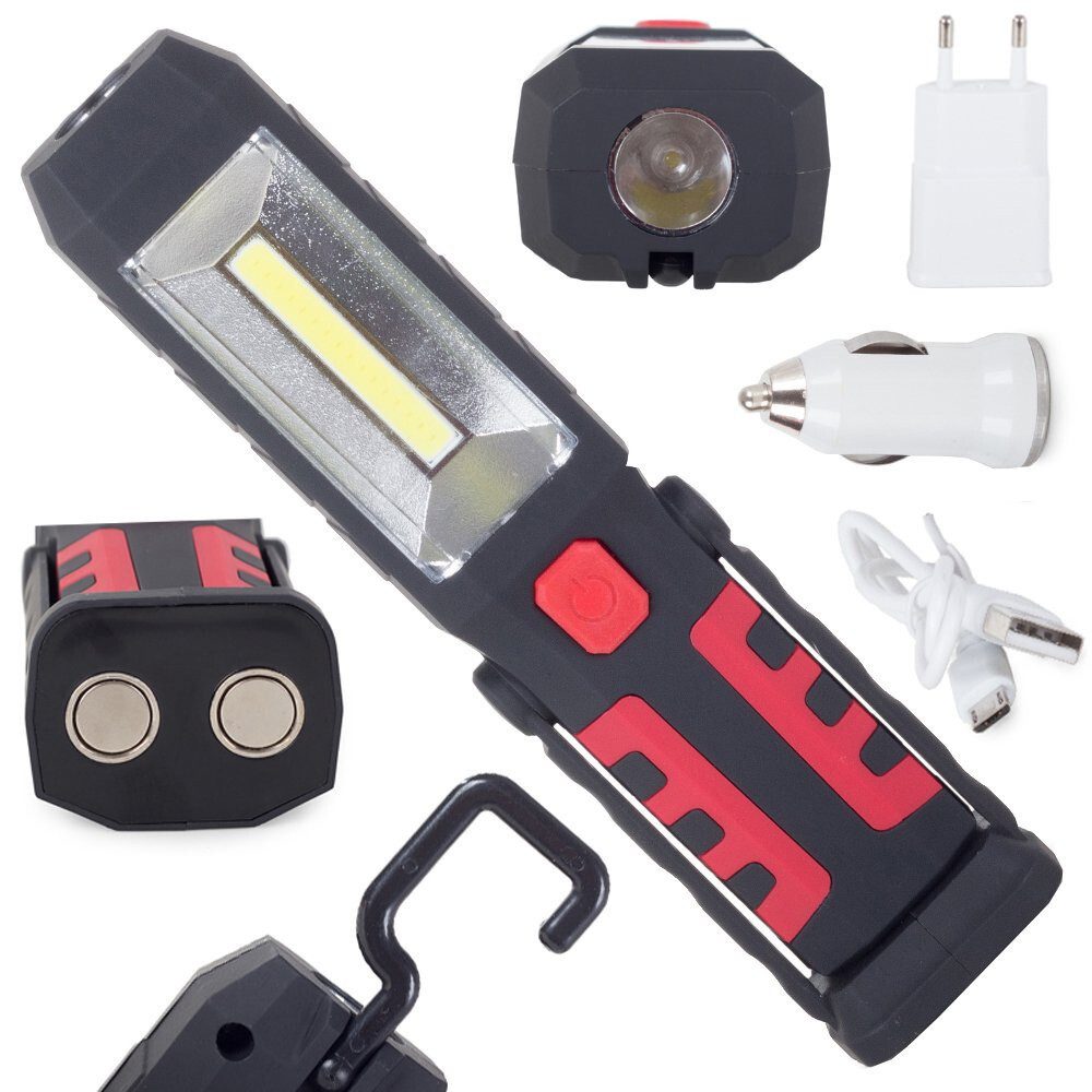 VERK GROUP LED Arbeitsleuchte Akku Arbeitslampe Handlampe Werkstattlampe COB LED Lampe mit Magnet SO