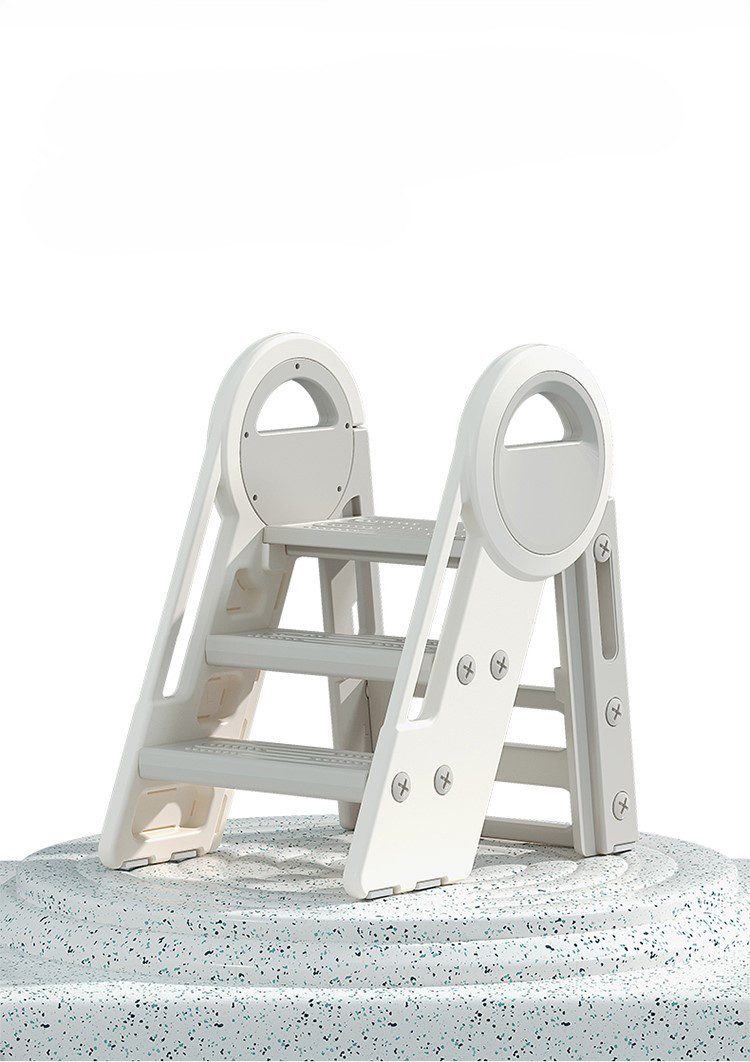 habeig Сходинка Klappbarer Kindertritt 2-3 Stufen 65 cm Höhe bis 75 kg Kinderleiter, 2-3 Trittstufen einstellbar